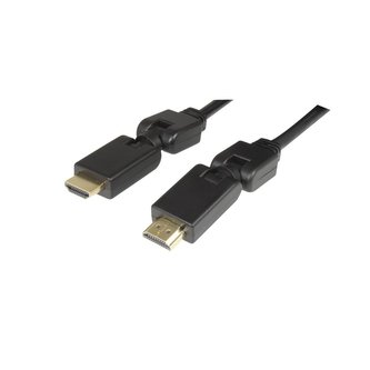 Propojovací kabel HDMI A 1.4 (M) - HDMI A 1.4 (M) úhlový 360°, 5m