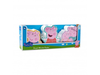 PEPPA PIG - Dřevěné puzzle - 3 druhy assort - 1 kus