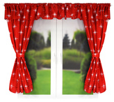 Vánoční dekorační SET - závěsy s řasící páskou NATALE 400x150 cm MyBestHome