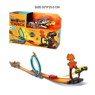 Vystřelovací dráha dino s autem 106x17x30 cm