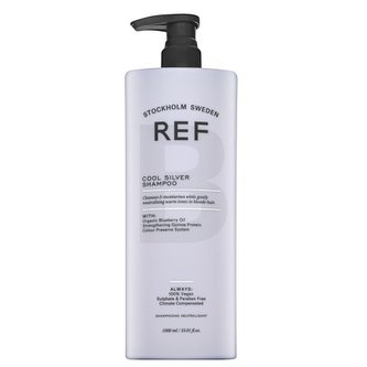 REF Cool Silver Shampoo neutralizující šampon pro platinově blond a šedivé vlasy 1000 ml