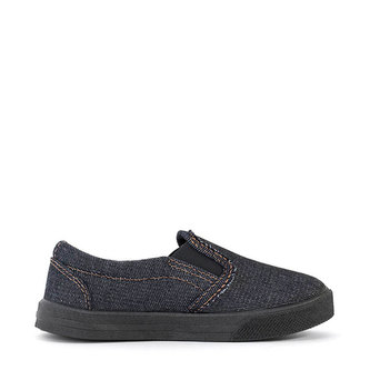 Oldcom Slip-On BOSTON Černé s černou podrážkou Teen Velikost: 32, Barva: Černá