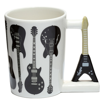 Keramický hrnek ve tvaru rockové kytary Headstock