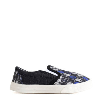 Oldcom Slip-On BOSTON Romb Teen Velikost: 30, Barva: Černá