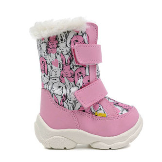 Oldcom Dětské Zimní Boty ALASKA BUNNY Růžové Velikost: 24, Barva: Růžová