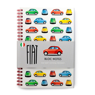 Kroužkový linkovaný poznámkový blok A5 Retro Fiat 500
