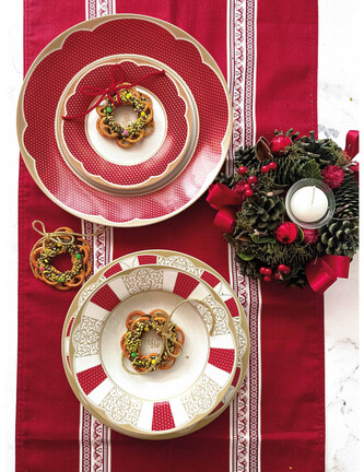 18ti dílná jídelní sada talířů GOLDEN EYE BRANDANI