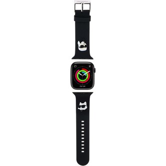 Karl Lagerfeld Karl and Choupette Head NFT řemínek Apple Watch 42/44/45/49 černý
