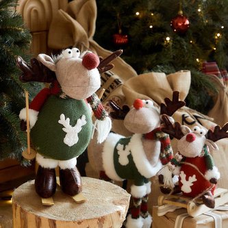 Vánoční sobík| RENNIE | sob na lyžích | 36 cm | 861319 Homla