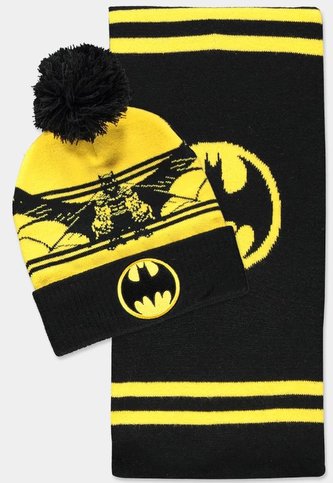 Zimní dárkový set čepice a šála DC Comics|Batman: Logo (univerzální)