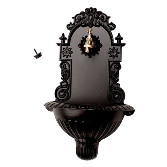 Hliníkové umyvadlo, černá lesk, 0/1