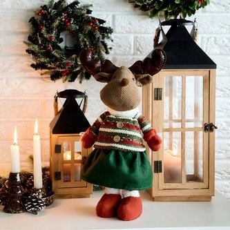 Vánoční sobík | RENNIE | stojící sobí holčička | 53 cm | 861289 Homla