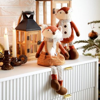Vánoční skřítek | FOXIE | sedící liška | 50 cm | 861241 Homla