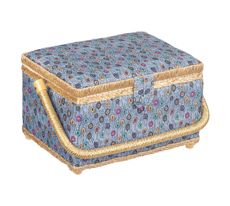 BOX na šití - barevný s výbavou - 24x17,5x13 cm