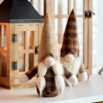 Vánoční skřítek | FORIO | s hnědou čepicí | 20cm | 867199 Homla