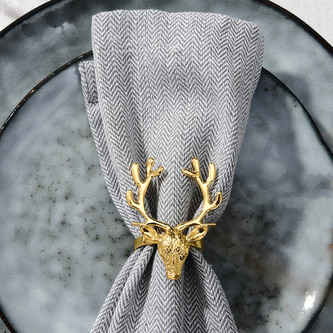 SET 2 kusy - Vánoční kroužek na ubrousky | LOTVAN | vzor jelen | 833163 Homla