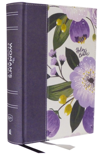KJV, The Woman's Study Bible, Purple Floral Cloth over Board, Red Letter, Full-Color Edition, Comfort Print (Thumb Index