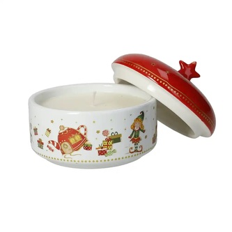 Vánoční dóza se svíčkou, červená ELFOMAGIA BRANDANI