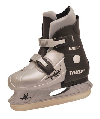 Chlapecké zimní brusle TRULY® JUNIOR, vel. M(33-36), černo-stříbrné