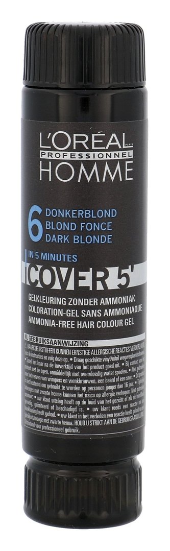 L´Oréal Professionnel Homme Barva na vlasy Cover 5´ 3x50 ml 6 Dark Blond pro muže
