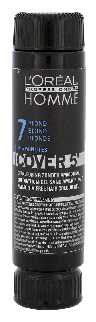 L´Oréal Professionnel Homme Barva na vlasy Cover 5´ 3x50 ml 7 Medium Blond pro muže