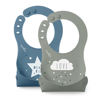 Silikonový bryndák, Rose/Green