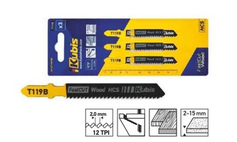 Pilové listy 3 ks, rychlé řezání dřeva, překližky, dřevotřískové desky o tloušťce 2-15 mm | 07-07-0119