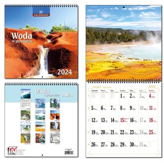 Kalendarz 2024 30x60 13 plansz Woda
