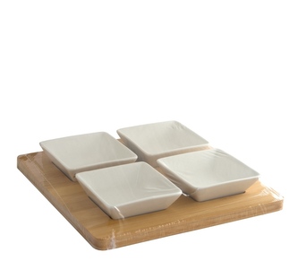 Servírovací sada 4 misky 22x22x3,5