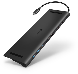 CONNECT IT USB-C dokovací stanice, 11v1 (2xHDMI), externí, ANTRACITOVÝ