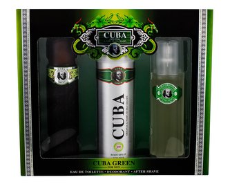 Cuba Green toaletní voda 100 ml + deodorant 200 ml + voda po holení 100 ml