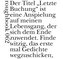 Die letzte Buchung