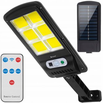 Izoxis 19443 Pouliční osvětlení solární 120 LED COB, IP65, 36 W, 500 lm černé