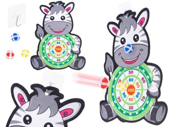 Terč na suchý zip ve tvaru zebry