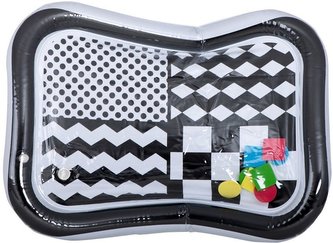 Dmuchana wodna mata dla dzieci z kontrastowymi czarno-białymi wzorami 65 cm x 50 cm