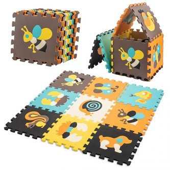 Pěnové puzzle na zem se zvířátky 30 x 30 cm, 9 ks