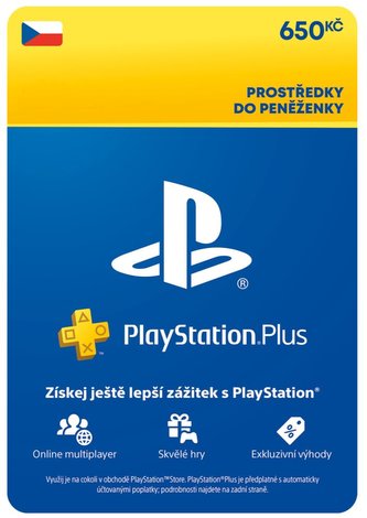 PlayStation Plus Essential kredit 650 Kč (3M členství) CZ