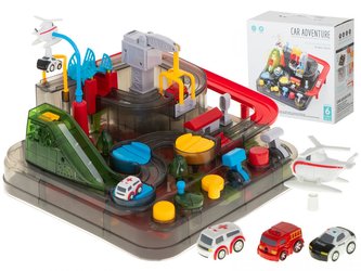 Multifunkční překážková automobilová dráha s helikoptérou Multifunkční překážková automobilová dráha s helikoptérou