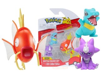 Pokemon Battle Figure Set 3-Pack - Totodile, Toxel, Magikarp, 5-8cm