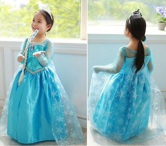 Kostým Frozen Ledové království princezna Elsa velikost 120cm, modrá