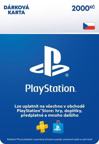 Sony PlayStation Store předplacená karta 2000 CZK