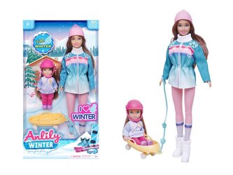 Lalka Anlily 30cm + dziecko i wózek