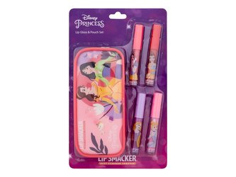 Lip Smacker Disney Princess lesk na rty 4 x 6 ml + kosmetická taštička