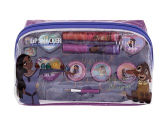 Lip Smacker Disney Wish lesk na rty 2 x 2 ml + krémový lesk na rty 2 x 0,8 g + rozjasňující krém 3 x 1,6 g + prsten 2 ks + přívěsek + aplikátor + kosmetická taštička