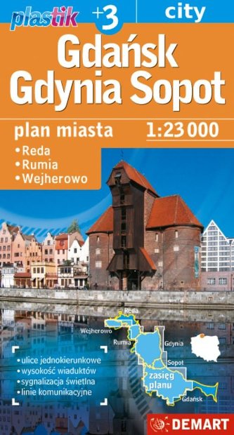 Gdańsk Gdynia Sopot +3 Plan miasta 1:23 000