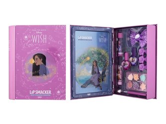 Lip Smacker Disney Wish balzám na rty 3,4 g + rozjasňující krém 6 x 0,25 g + lak na nehty 2 x 4,25 ml + rtěnka 1,25 g + aplikátor + sponka do vlasů + oddělovač prstů + plechová krabička
