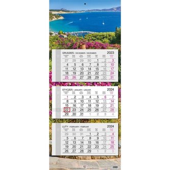 Kalendarz 2024 trojdzielny gł. płaska Grecja