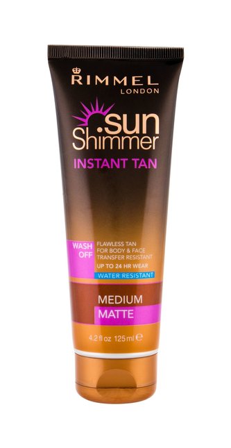 Rimmel London Sun Shimmer Instant Tan Samoopalovací přípravek 125 ml Medium Matte pro ženy