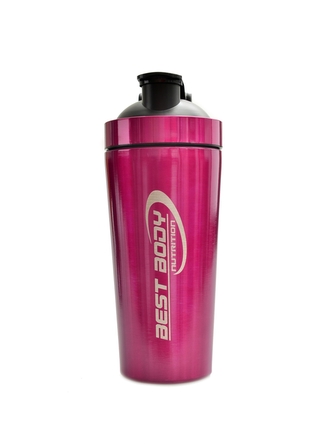 Best Body nutrition - Stainless steel shaker design best body - růžový
