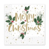 UBROUSKY VÁNOČNÍ MERRY CHRISTMAS 3VRSTVÉ 33X33CM